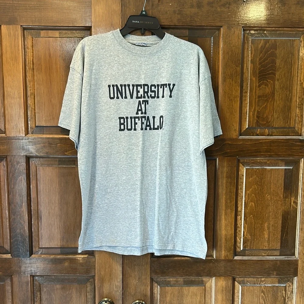 University Of Buffalo Grey Champion Cotton Short Sleeved Shirt Size XL - Picture 2 of 9